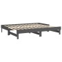 Sofá cama extraíble madera maciza de pino gris 2x(100x200) cm de vidaXL, Camas y somieres - Ref: Foro24-823376, Precio: 188,6...