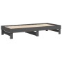 Sofá cama extraíble madera maciza de pino gris 2x(100x200) cm de vidaXL, Camas y somieres - Ref: Foro24-823376, Precio: 188,6...