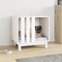 Caseta para perros madera maciza de pino blanco 60x45x57 cm en Casetas para perros | Comprar online en Foru.es