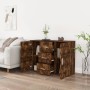 Aparador madera contrachapada roble ahumado 91x29,5x65 cm de vidaXL, Aparadores - Ref: Foro24-823347, Precio: 82,67 €, Descue...