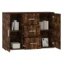 Aparador madera contrachapada roble ahumado 91x29,5x65 cm de vidaXL, Aparadores - Ref: Foro24-823347, Precio: 81,66 €, Descue...