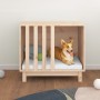 Caseta para perros madera maciza de pino 70x50x62 cm en Casetas para perros | Comprar online en Foru.es