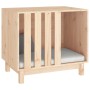 Caseta para perros madera maciza de pino 70x50x62 cm en Casetas para perros | Comprar online en Foru.es