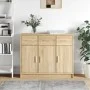 Aparador de madera de ingeniería color roble Sonoma 91x28x75 cm de vidaXL, Aparadores - Ref: Foro24-823011, Precio: 101,59 €,...
