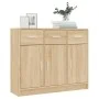 Aparador de madera de ingeniería color roble Sonoma 91x28x75 cm de vidaXL, Aparadores - Ref: Foro24-823011, Precio: 101,59 €,...