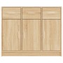Aparador de madera de ingeniería color roble Sonoma 91x28x75 cm de vidaXL, Aparadores - Ref: Foro24-823011, Precio: 104,62 €,...