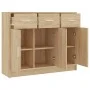 Aparador de madera de ingeniería color roble Sonoma 91x28x75 cm de vidaXL, Aparadores - Ref: Foro24-823011, Precio: 101,59 €,...