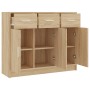Aparador de madera de ingeniería color roble Sonoma 91x28x75 cm de vidaXL, Aparadores - Ref: Foro24-823011, Precio: 104,62 €,...