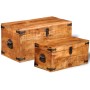 Juego de cofres de almacenamiento 2 uds madera de mango rugosa de vidaXL, Baúles de almacenamiento - Ref: Foro24-241634, Prec...