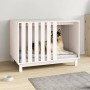 Cama para perros madera maciza de pino blanco 100x70x72 cm en Casetas para perros | Comprar online en Foru.es
