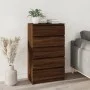Cómoda de madera contrachapada roble marrón 60x36x103 cm de vidaXL, Cajoneras - Ref: Foro24-823023, Precio: 115,76 €, Descuen...