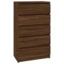 Cómoda de madera contrachapada roble marrón 60x36x103 cm de vidaXL, Cajoneras - Ref: Foro24-823023, Precio: 115,76 €, Descuen...