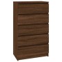 Cómoda de madera contrachapada roble marrón 60x36x103 cm de vidaXL, Cajoneras - Ref: Foro24-823023, Precio: 123,57 €, Descuen...