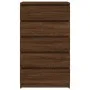 Cómoda de madera contrachapada roble marrón 60x36x103 cm de vidaXL, Cajoneras - Ref: Foro24-823023, Precio: 115,76 €, Descuen...