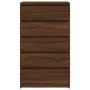 Cómoda de madera contrachapada roble marrón 60x36x103 cm de vidaXL, Cajoneras - Ref: Foro24-823023, Precio: 123,57 €, Descuen...