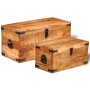 Juego de cofres de almacenamiento 2 uds madera de mango rugosa de vidaXL, Baúles de almacenamiento - Ref: Foro24-241634, Prec...