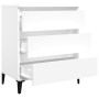 Aparador de madera contrachapada blanco 60x35x70 cm de vidaXL, Aparadores - Ref: Foro24-823048, Precio: 61,70 €, Descuento: %