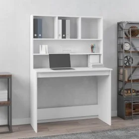 Sperrholz Schreibtischregale weiß 102x45x148 cm von vidaXL, Schreibtische - Ref: Foro24-823000, Preis: 80,10 €, Rabatt: %