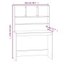 Escritorio estantes madera contrachapada blanco 102x45x148 cm de vidaXL, Escritorios - Ref: Foro24-823000, Precio: 76,36 €, D...