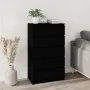 Cajonera de madera contrachapada negro 60x36x103 cm de vidaXL, Cajoneras - Ref: Foro24-823017, Precio: 107,09 €, Descuento: %