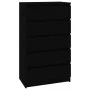 Cajonera de madera contrachapada negro 60x36x103 cm de vidaXL, Cajoneras - Ref: Foro24-823017, Precio: 107,09 €, Descuento: %