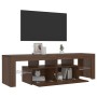 Mueble de TV con luces LED marrón roble 140x36,5x40 cm en Muebles TV | Comprar online en Foru.es