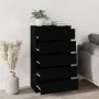 Cajonera de madera contrachapada negro 60x36x103 cm de vidaXL, Cajoneras - Ref: Foro24-823017, Precio: 107,09 €, Descuento: %