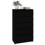 Cajonera de madera contrachapada negro 60x36x103 cm de vidaXL, Cajoneras - Ref: Foro24-823017, Precio: 107,09 €, Descuento: %