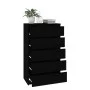 Cajonera de madera contrachapada negro 60x36x103 cm de vidaXL, Cajoneras - Ref: Foro24-823017, Precio: 107,09 €, Descuento: %