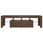 Mueble de TV con luces LED marrón roble 140x36,5x40 cm en Muebles TV | Comprar online en Foru.es