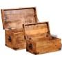 Juego de cofres de almacenamiento 2 uds madera de mango rugosa de vidaXL, Baúles de almacenamiento - Ref: Foro24-241634, Prec...