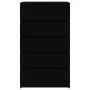 Cajonera de madera contrachapada negro 60x36x103 cm de vidaXL, Cajoneras - Ref: Foro24-823017, Precio: 107,09 €, Descuento: %