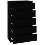 Cajonera de madera contrachapada negro 60x36x103 cm de vidaXL, Cajoneras - Ref: Foro24-823017, Precio: 107,09 €, Descuento: %