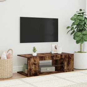 Mueble de TV con luces LED color roble ahumado 90x39x30 cm en Muebles TV | Comprar online en Foru.es