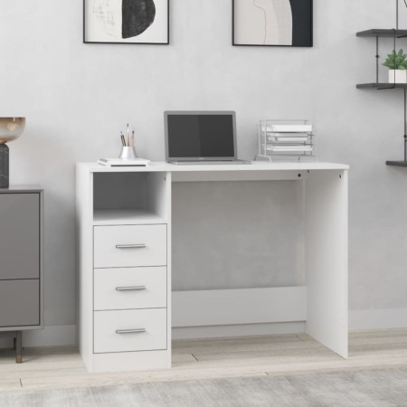 Escritorio cajones madera contrachapada blanco 102x50x76 cm de vidaXL, Escritorios - Ref: Foro24-823032, Precio: 86,54 €, Des...