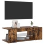 Mueble de TV con luces LED color roble ahumado 90x39x30 cm en Muebles TV | Comprar online en Foru.es