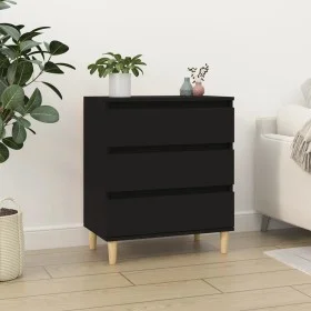 Aparador de madera contrachapada negro 60x35x70 cm de vidaXL, Aparadores - Ref: Foro24-823041, Precio: 73,96 €, Descuento: %