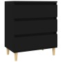 Aparador de madera contrachapada negro 60x35x70 cm de vidaXL, Aparadores - Ref: Foro24-823041, Precio: 75,70 €, Descuento: %