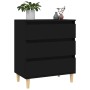 Aparador de madera contrachapada negro 60x35x70 cm de vidaXL, Aparadores - Ref: Foro24-823041, Precio: 75,70 €, Descuento: %