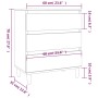 Aparador de madera contrachapada negro 60x35x70 cm de vidaXL, Aparadores - Ref: Foro24-823041, Precio: 75,70 €, Descuento: %