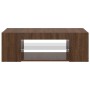 Mueble de TV con luces LED color roble marrón 90x39x30 cm en Muebles TV | Comprar online en Foru.es
