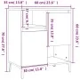 Concrete gray plywood sideboard 60x35x70 cm by vidaXL, Sideboards - Ref: Foro24-821152, Price: 74,14 €, Discount: %