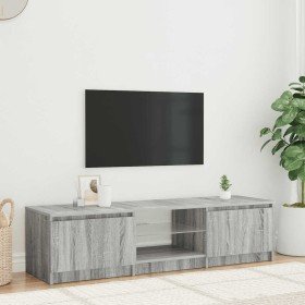 Mueble para TV con luces LED gris Sonoma 140x40x36 cm en Muebles TV | Comprar online en Foru.es