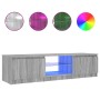 Mueble para TV con luces LED gris Sonoma 140x40x36 cm en Muebles TV | Comprar online en Foru.es