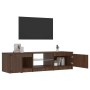 Mueble de TV con luces LED marrón roble 140x40x36 cm en Muebles TV | Comprar online en Foru.es