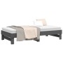 Sofá cama extraíble madera maciza de pino gris 2x(90x190) cm de vidaXL, Camas y somieres - Ref: Foro24-823391, Precio: 155,24...