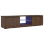 Mueble de TV con luces LED marrón roble 140x40x36 cm en Muebles TV | Comprar online en Foru.es