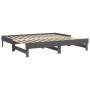 Sofá cama extraíble madera maciza de pino gris 2x(90x190) cm de vidaXL, Camas y somieres - Ref: Foro24-823391, Precio: 155,24...