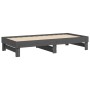 Sofá cama extraíble madera maciza de pino gris 2x(90x190) cm de vidaXL, Camas y somieres - Ref: Foro24-823391, Precio: 155,24...