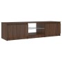Mueble de TV con luces LED marrón roble 140x40x36 cm en Muebles TV | Comprar online en Foru.es